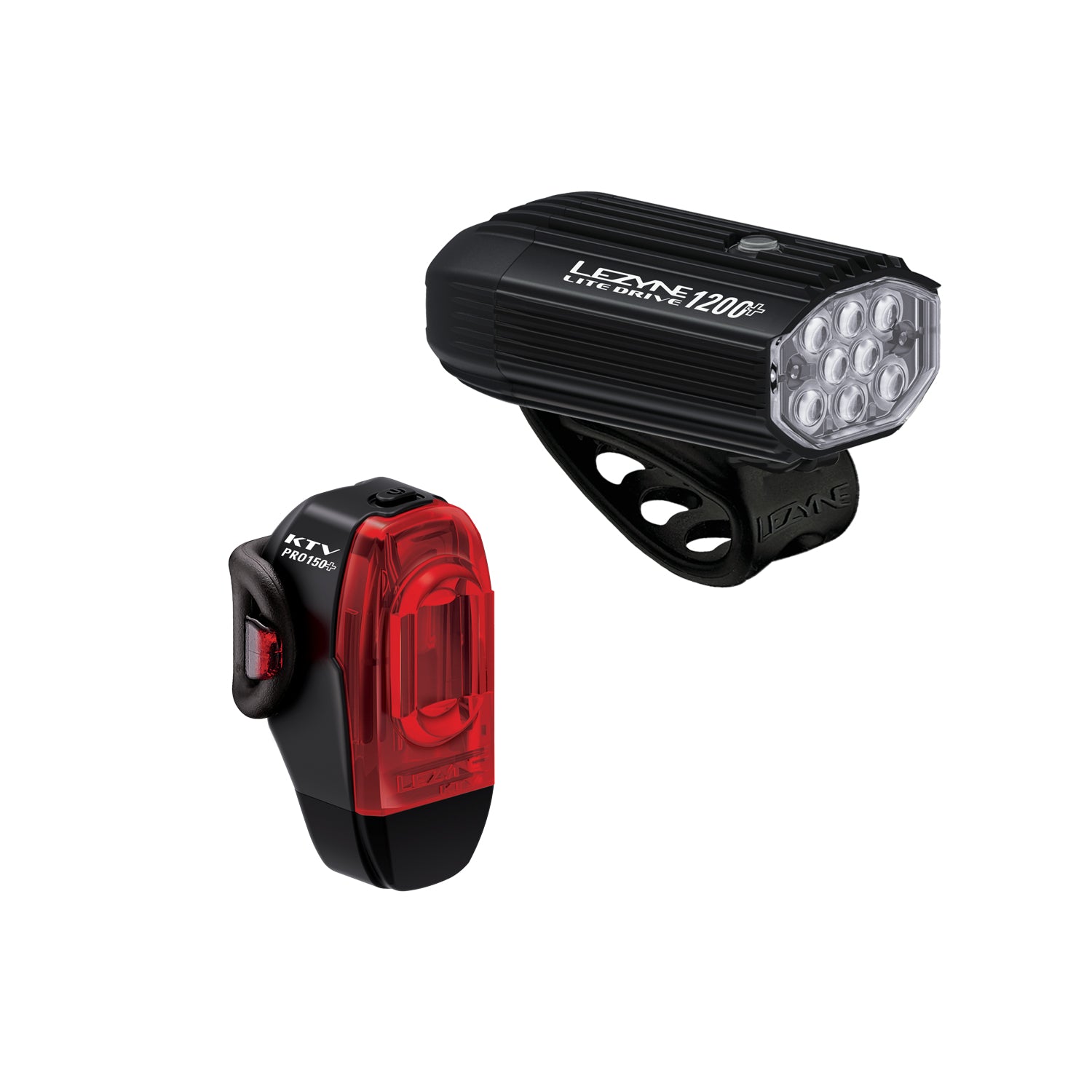LEZYNE LITE DRIVE 1200+ & KTV DRIVE PRO+ | LED BIKE LIGHT SET