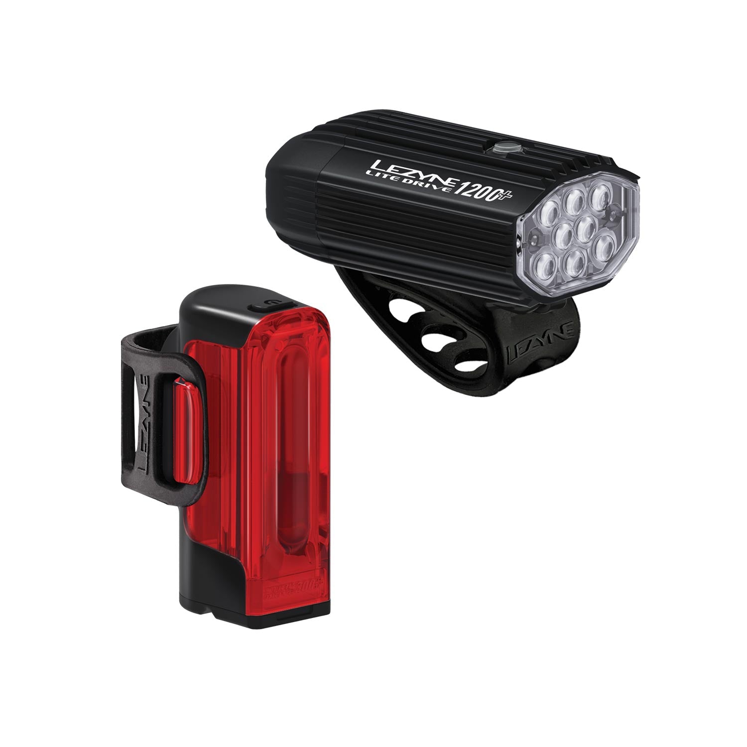 LEZYNE LITE DRIVE 1200+ STRIP DRIVE PRO 400+ BIKE LIGHT SET