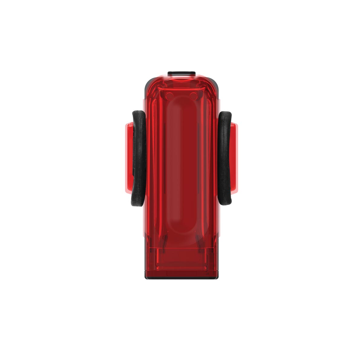 Lezyne Strip+ StVZO Rear light, black housing, front view.