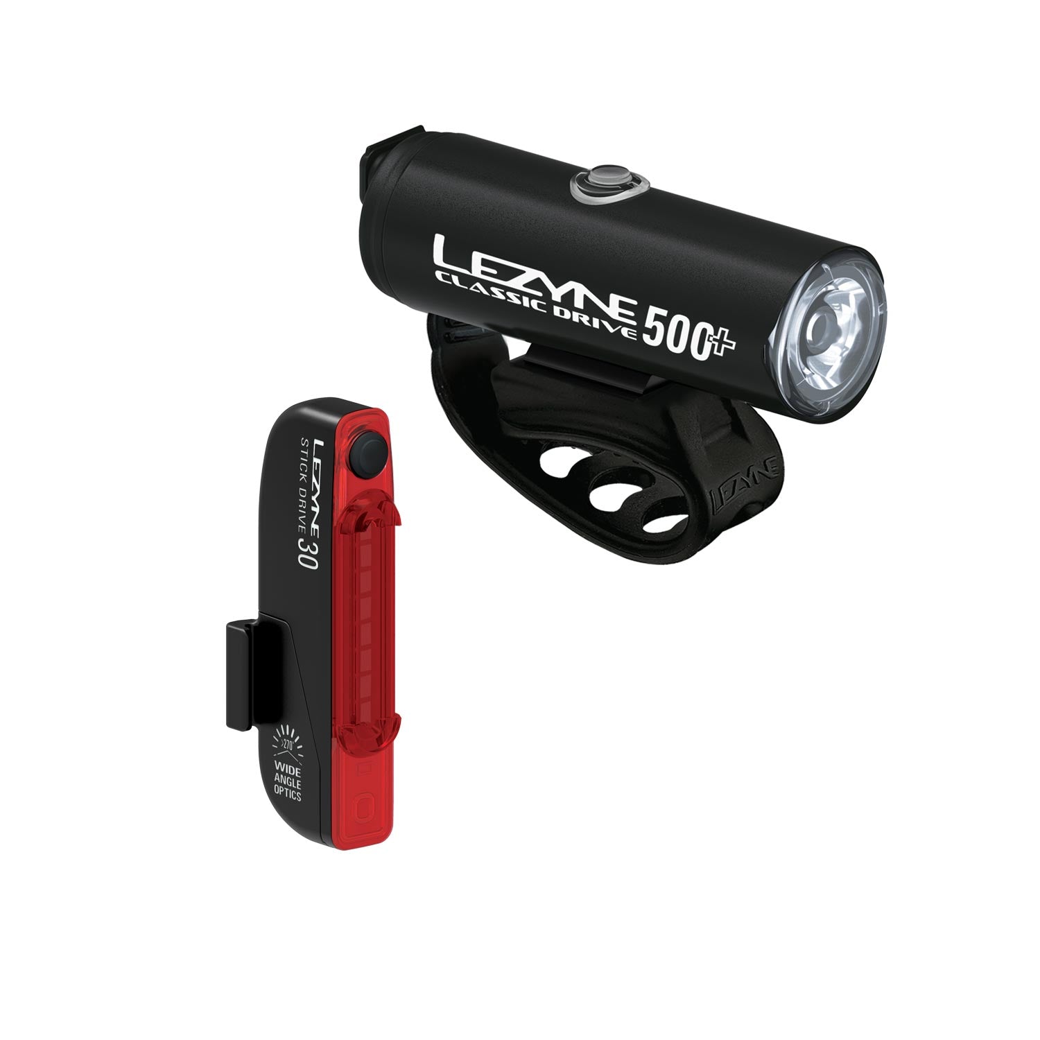 LEZYNE CLASSIC DRIVE 500+ STICK DRIVE PAIR LED BIKE LIGHTS