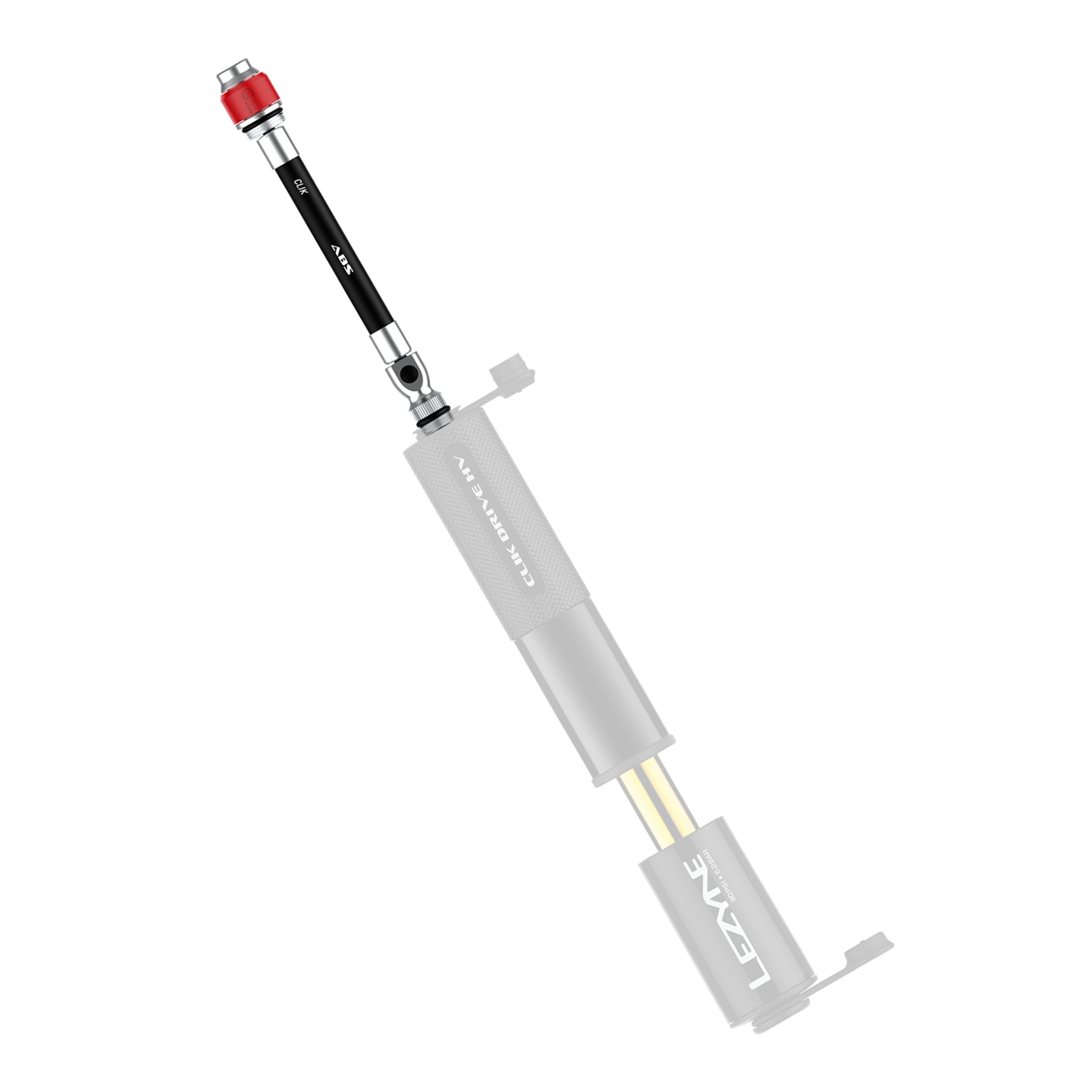 Lezyne ABS Flex Hose with Clik Chuck – compatible replacement hose for Lezyne hand pumps and Clik Valves.