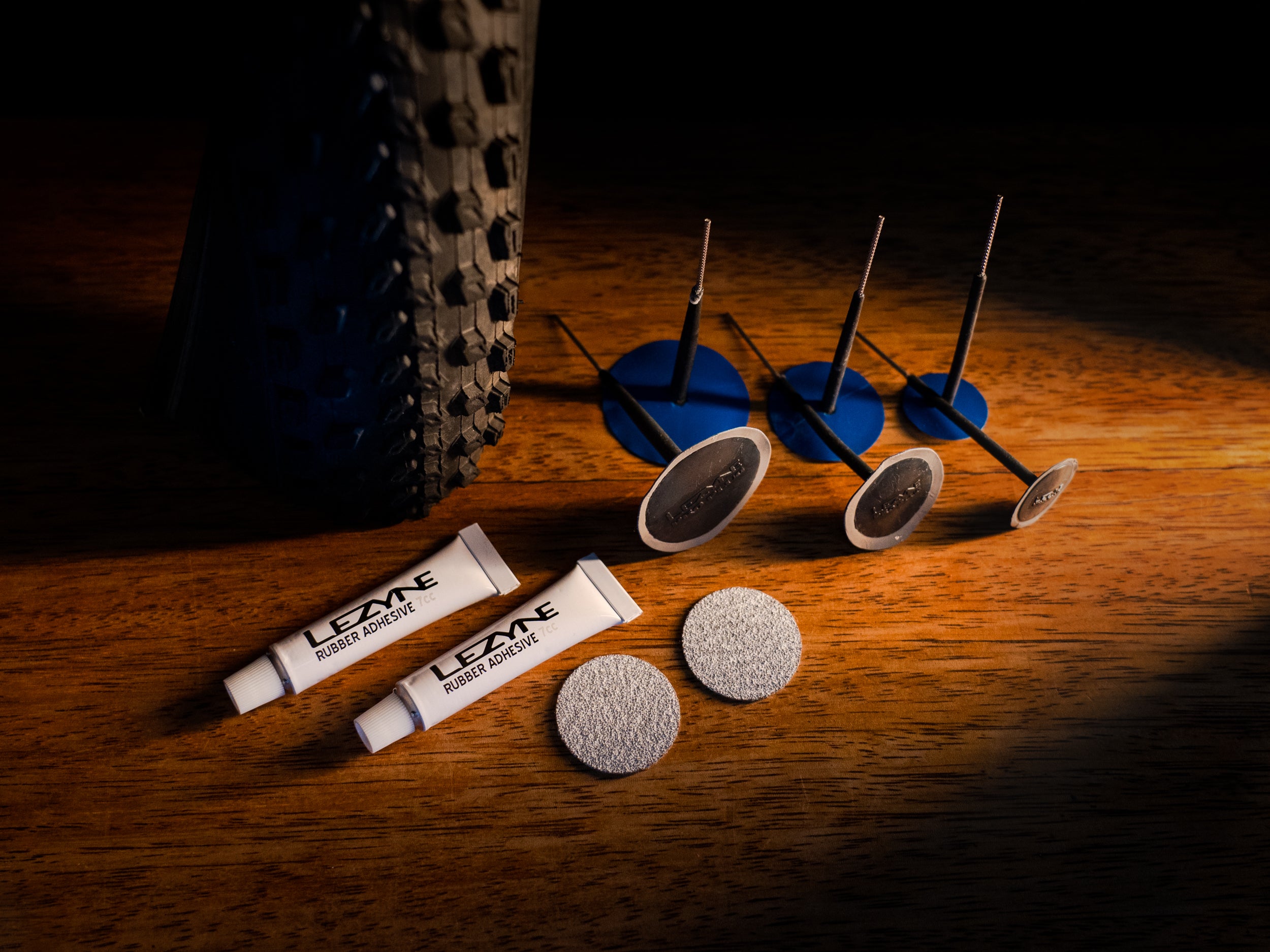A close-up of the tubeless pro plug repair kit for easy at-home or workshop tire fixes.