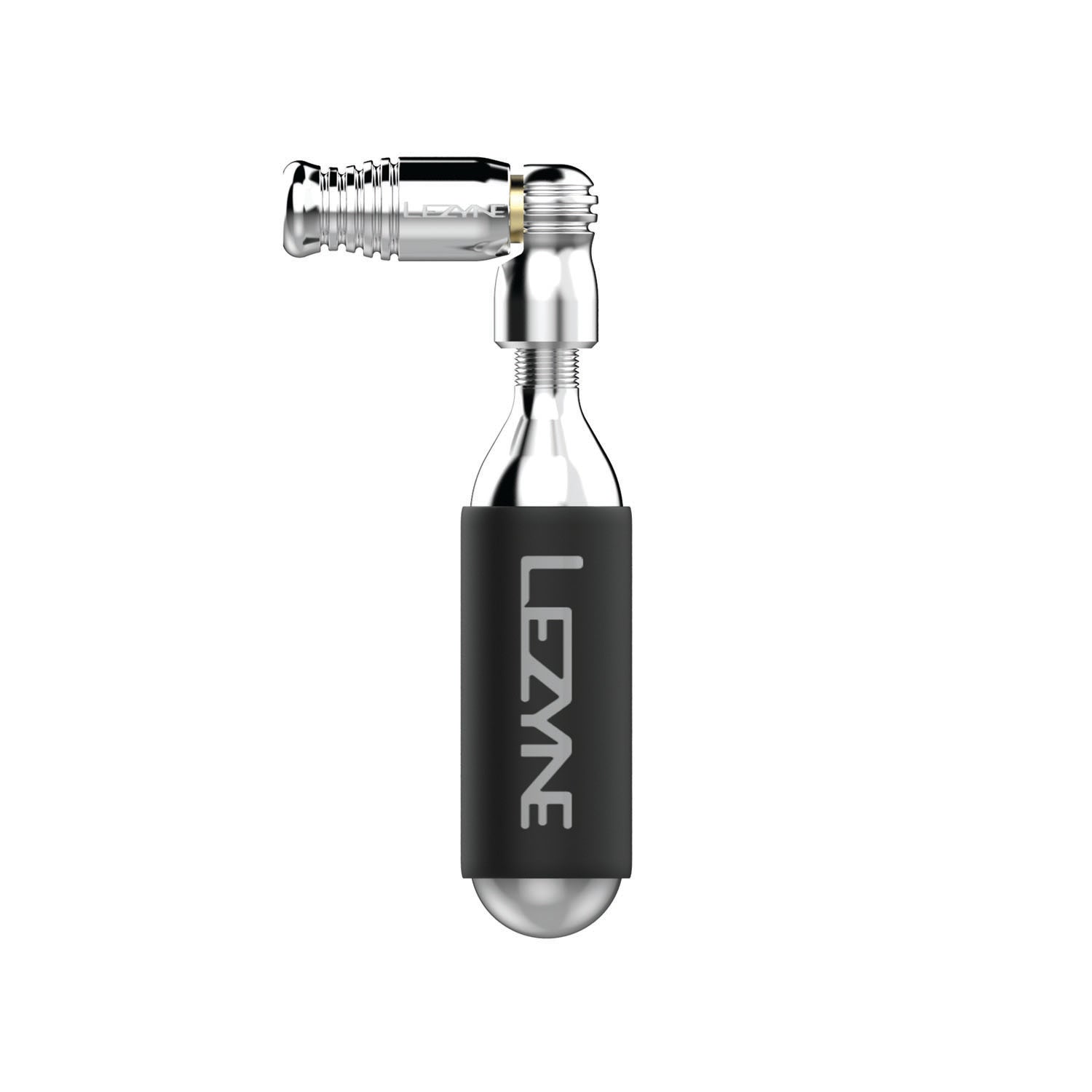Side view of silver Trigger Speed Drive CO2 inflator, featuring minimalist aluminum design and insulating neoprene sleeve.
