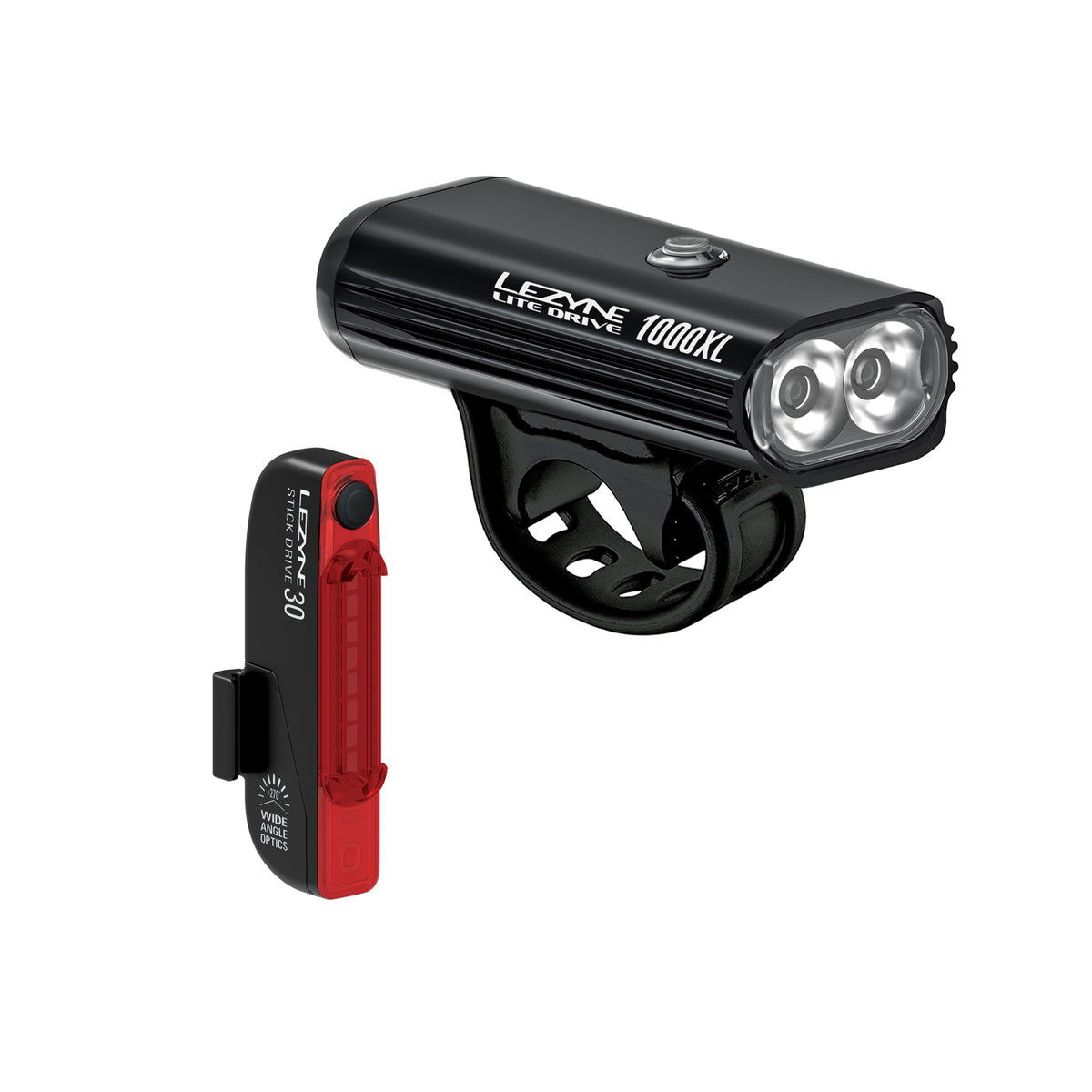 LEZYNE LITE DRIVE 1000XL / STICK PAIR | LED BIKE LIGHT SET