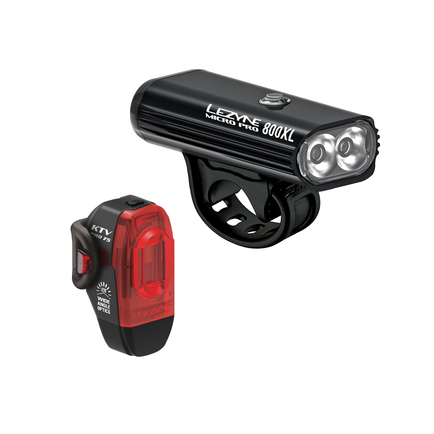 LEZYNE MICRO PRO 800XL / KTV PRO PAIR | LED BIKE LIGHT SET