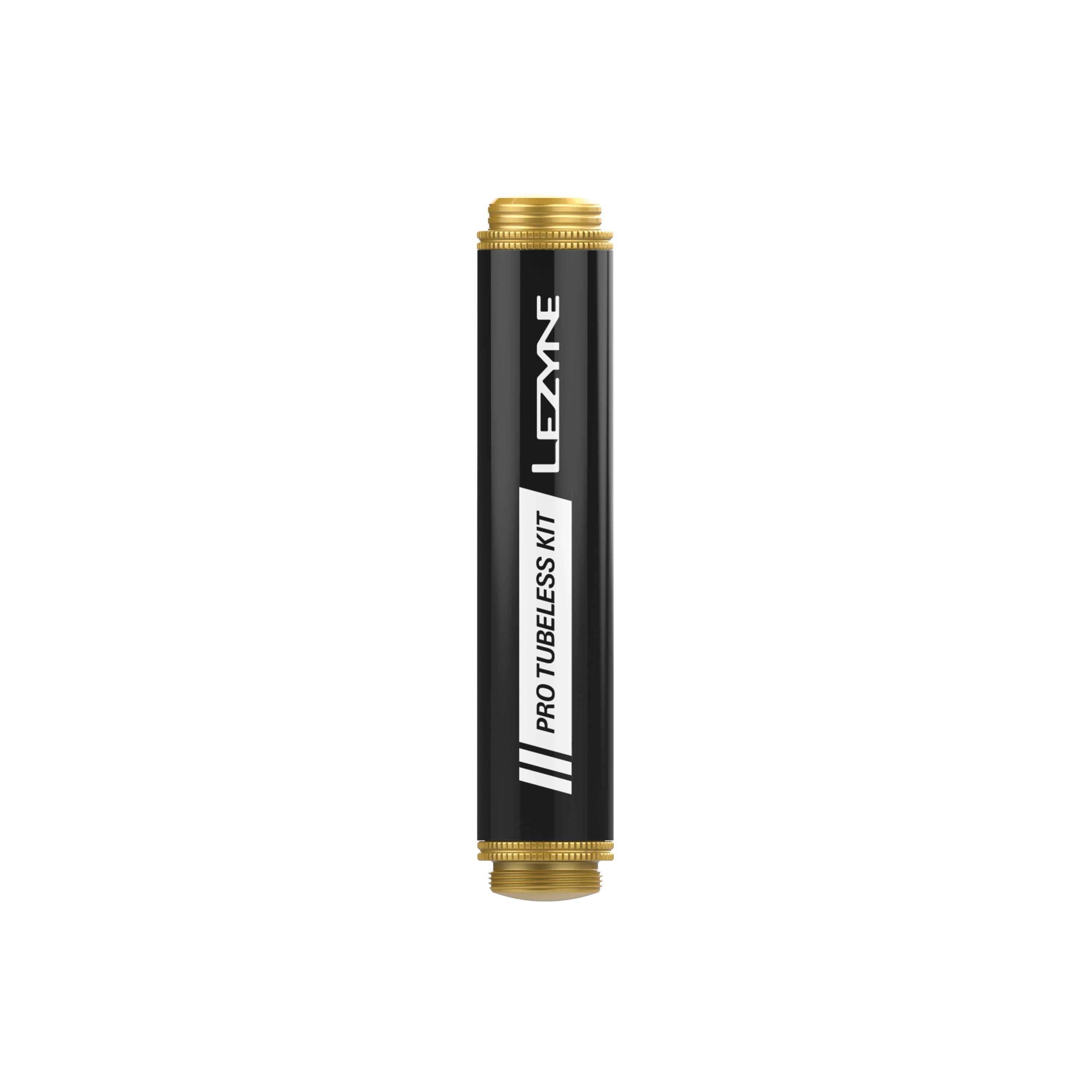 Lightweight aluminum Pro Tubeless Kit for on-the-go tire puncture fixes.