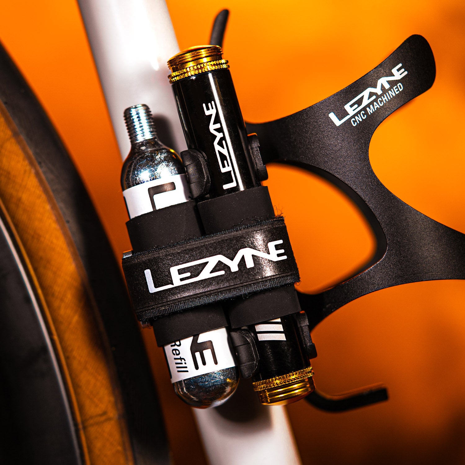 Pro Tubeless Kit Loaded with additional 20G CO2 cartridge for emergency repairs.
