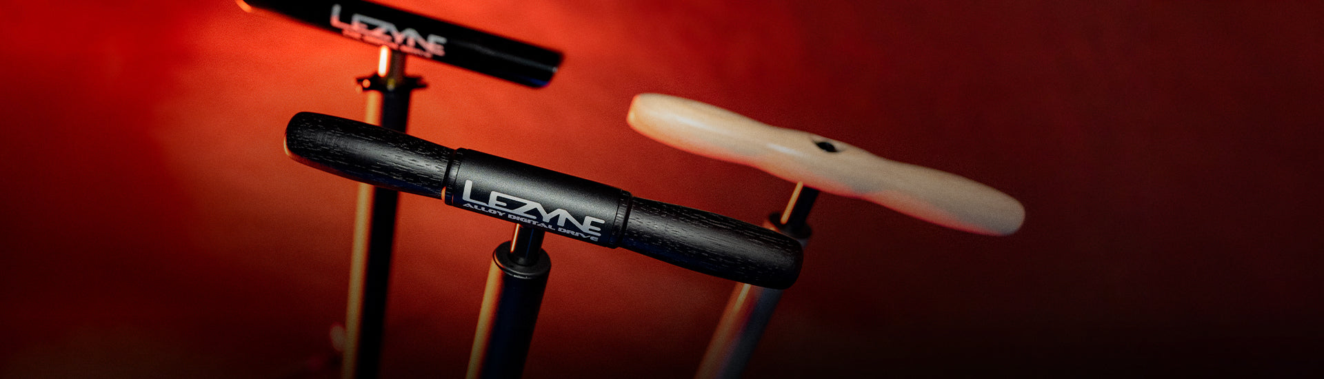 Close up of the base of a bicycle floor pump.