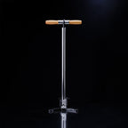 Frontal studio shot of the Lezyne Alloy Floor Drive 3.5 with large precision analogue gauge