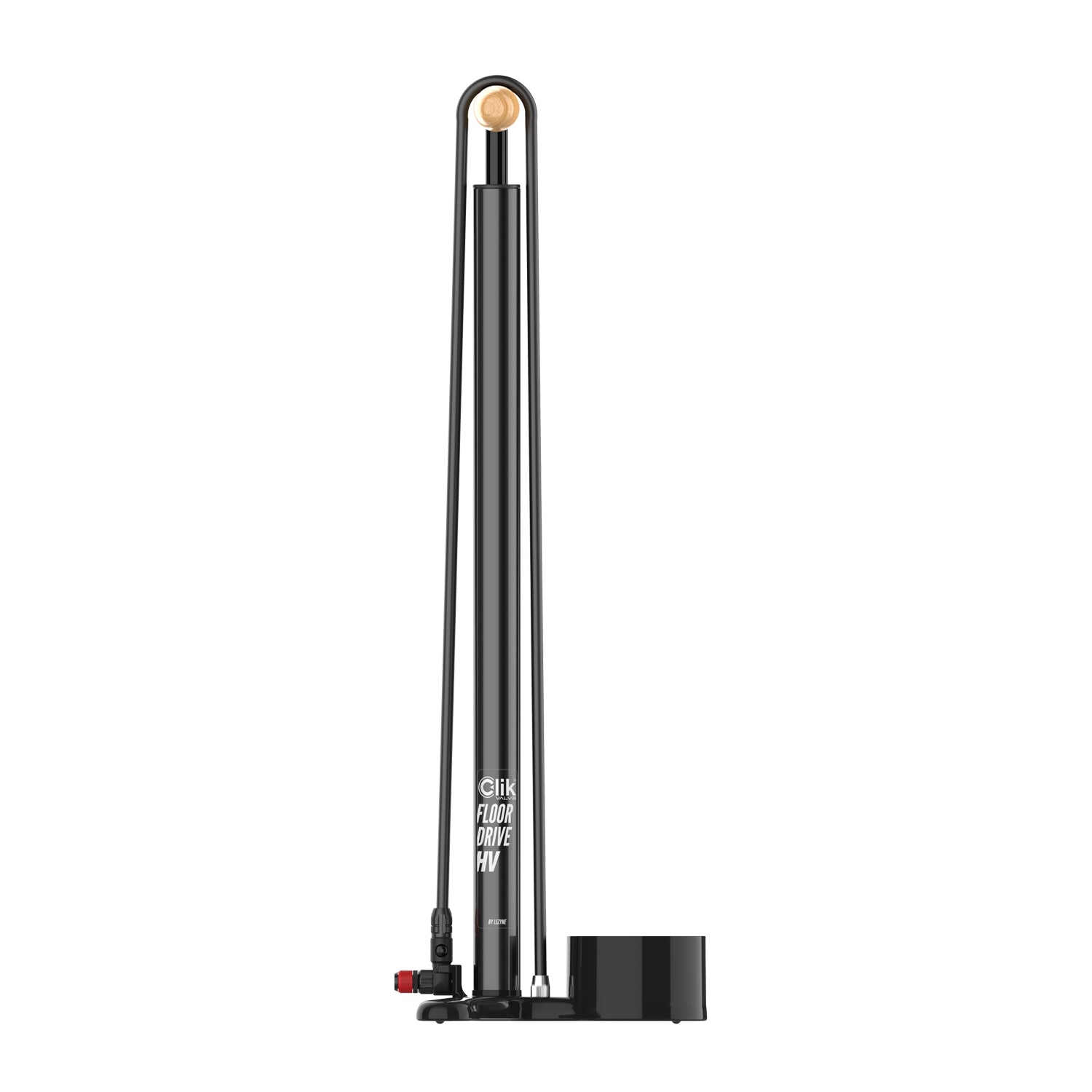 Lezyne CLIK FLOOR DRIVE HV – premium high-volume floor pump with ABS Pro Clik Chuck and durable steel construction.