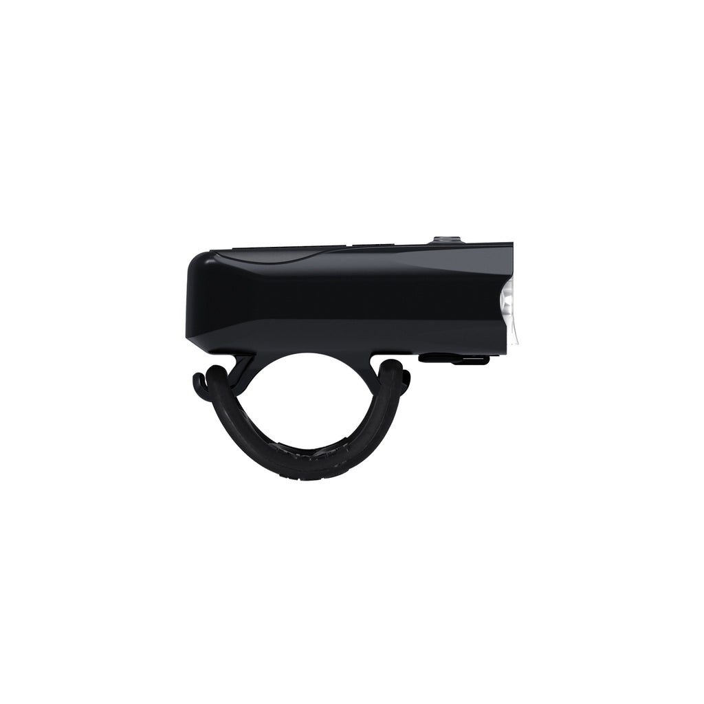 Lezyne KTV Drive Pro 400+ Front LED bike light side view showing the integrated mounting design