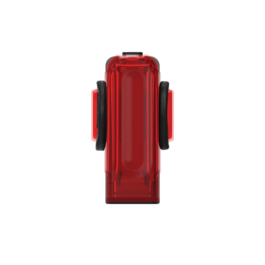 Lezyne Strip+ StVZO Rear light, black housing, front view.
