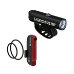 CLASSIC DRIVE XL 700+ & STICK+ DRIVE Pair LED front & rear bike light set, long runtimes, Daytime Flash mode, IPX7 waterproof.