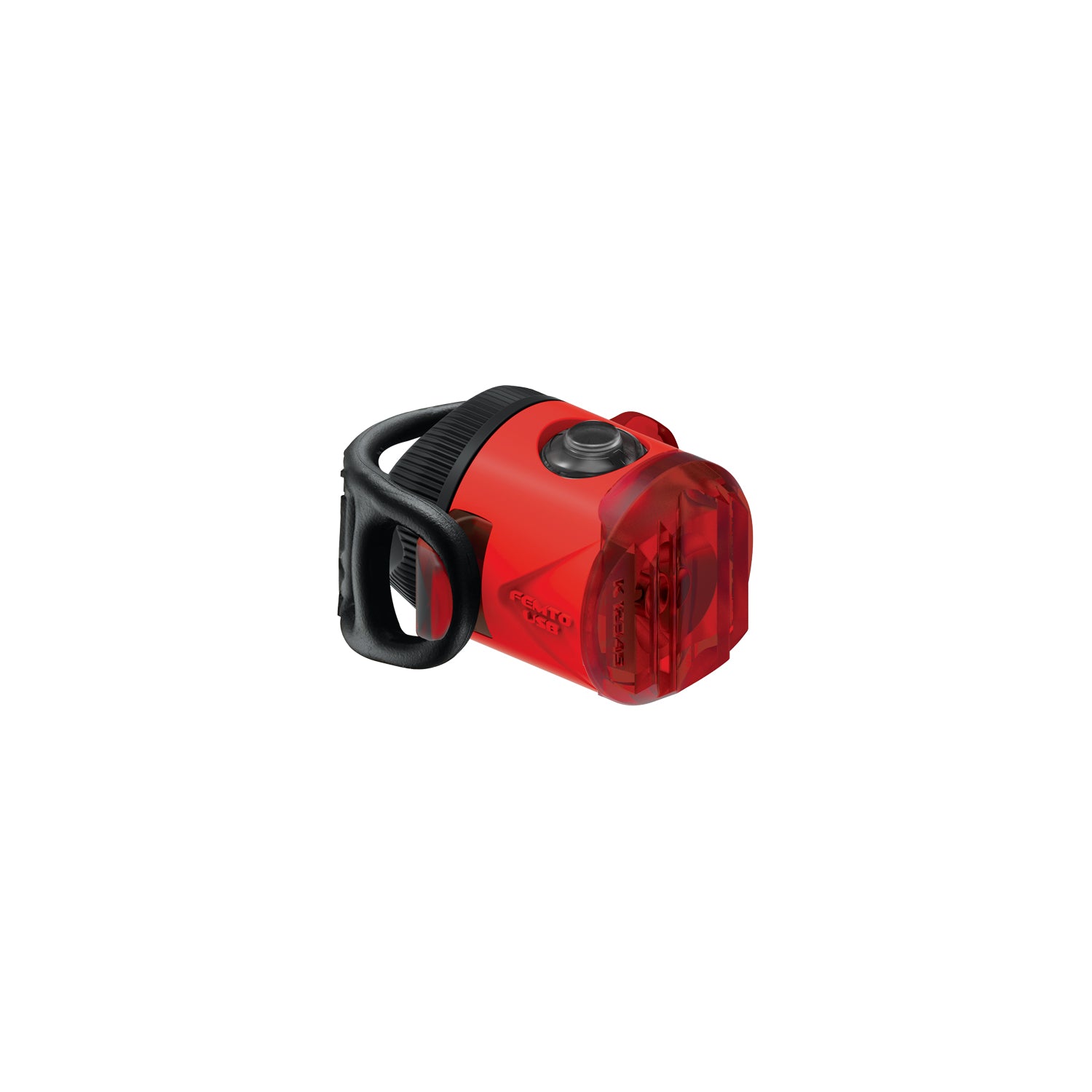 Lezyne FEMTO USB C StVZO REAR LED rear bike light in a sleek red body design, combining lightweight durability with a StVZO-optimized beam for urban cycling.