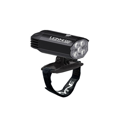 Lezyne Helmet Fusion Drive 500+ LED helmet light rendering with compact body and GoPro-style mount