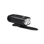 Lezyne React Drive LED front bike light product image focusing on rugged strap mount; secure fit on varied handlebars.