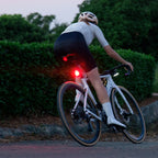 Lezyne Radar Pro 300 rear light mounted on a high-performance road bike, enhancing cyclist safety with advanced vehicle detection on open roads.