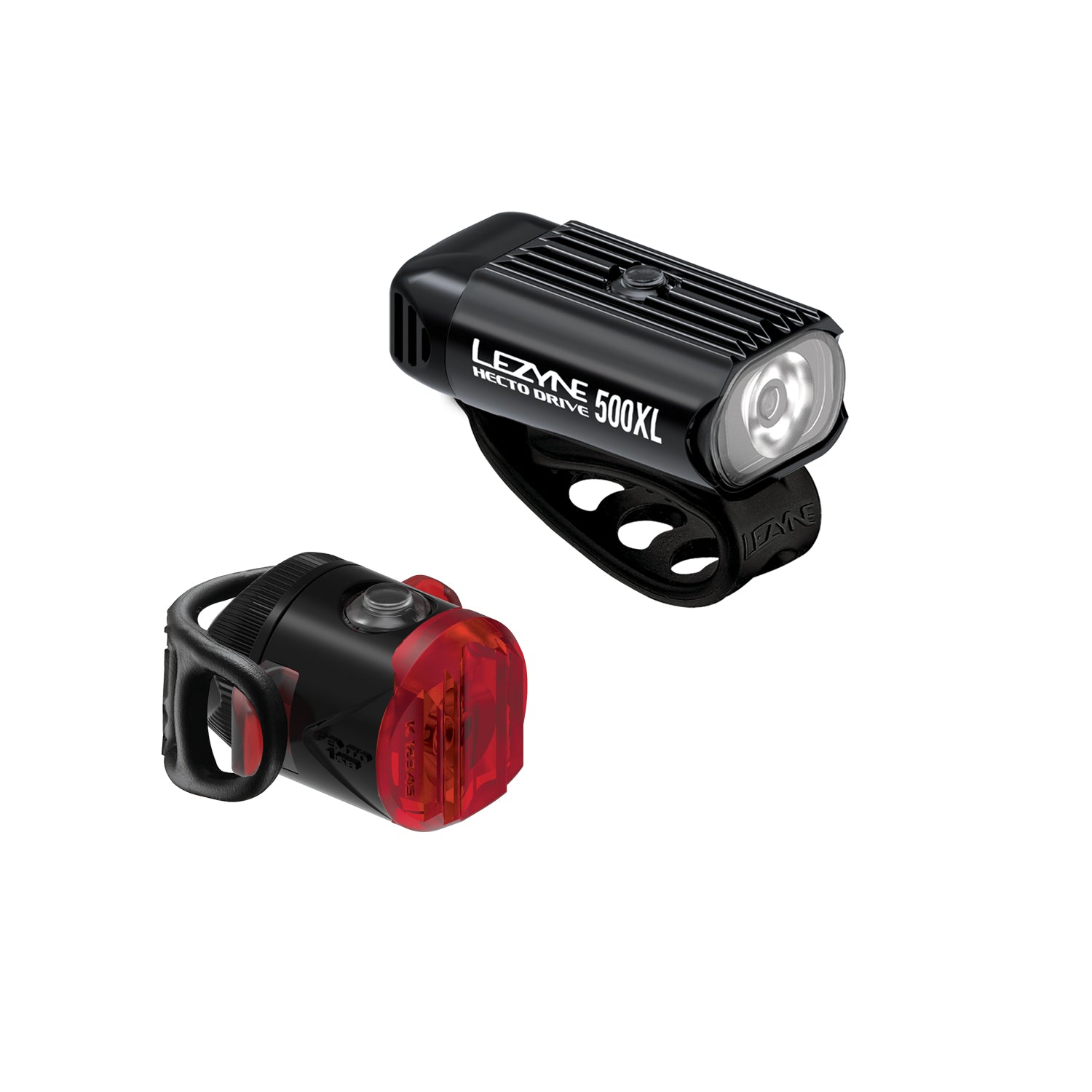 HECTO DRIVE 500XL & FEMTO USB-C Pair LED front & rear bike light set for road, commuter & gravel bikes, IPX7 waterproof.