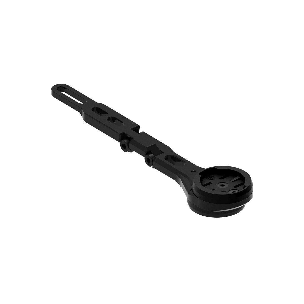 Flexi Aero Mount with top and bottom Garmin mount adapters, studio product rendering on white background.