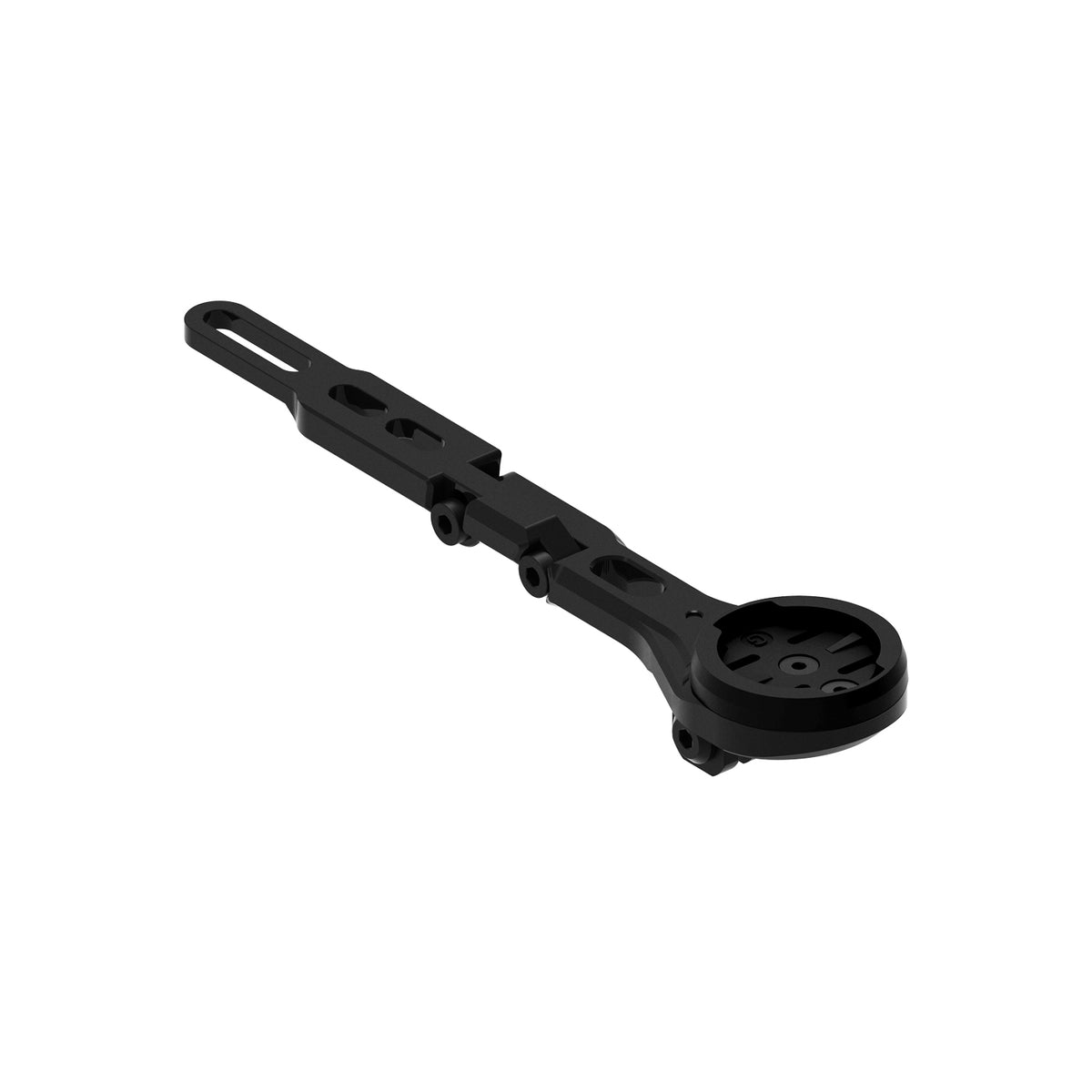 Flexi Aero Mount configured with top Garmin and bottom GoPro adapter, product render on plain white background.