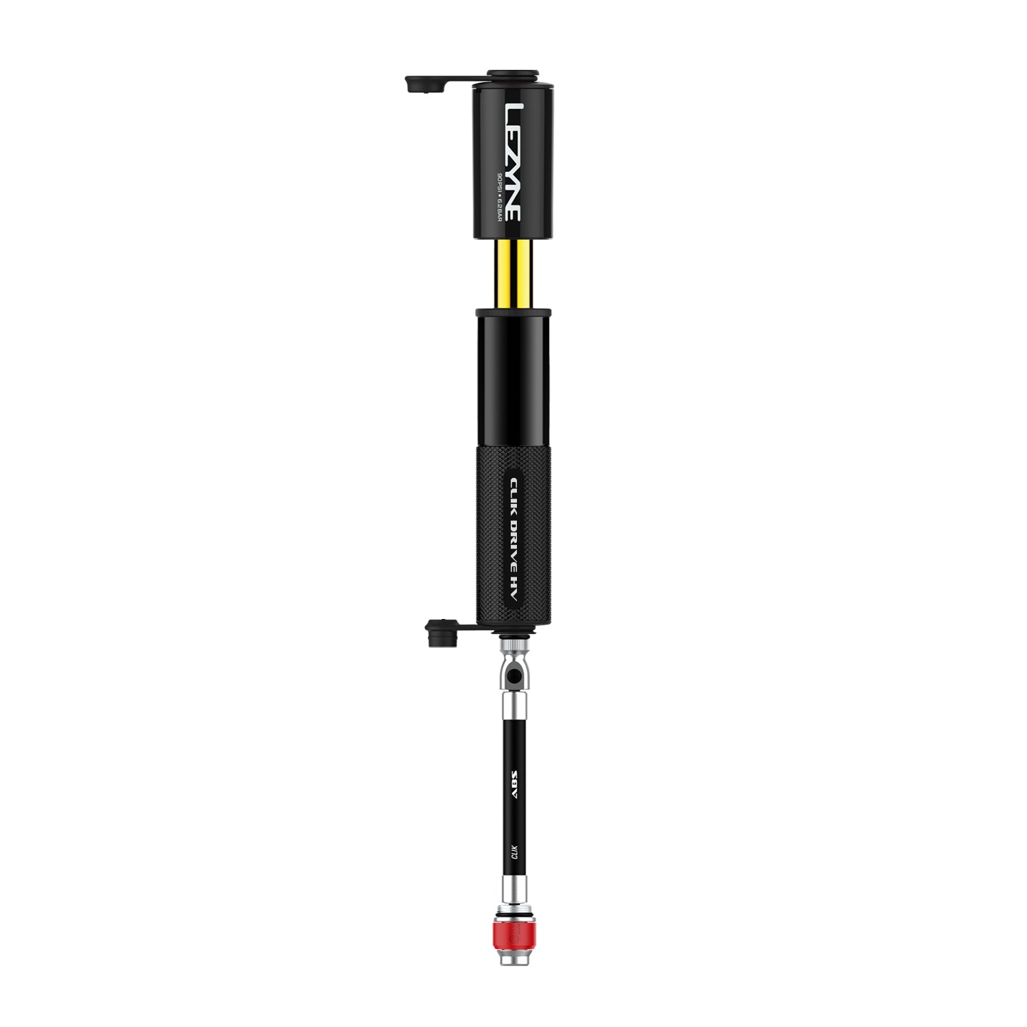 Lezyne CLIK DRIVE HV – fully rebuildable aluminum hand pump built for long-lasting performance and reliability.