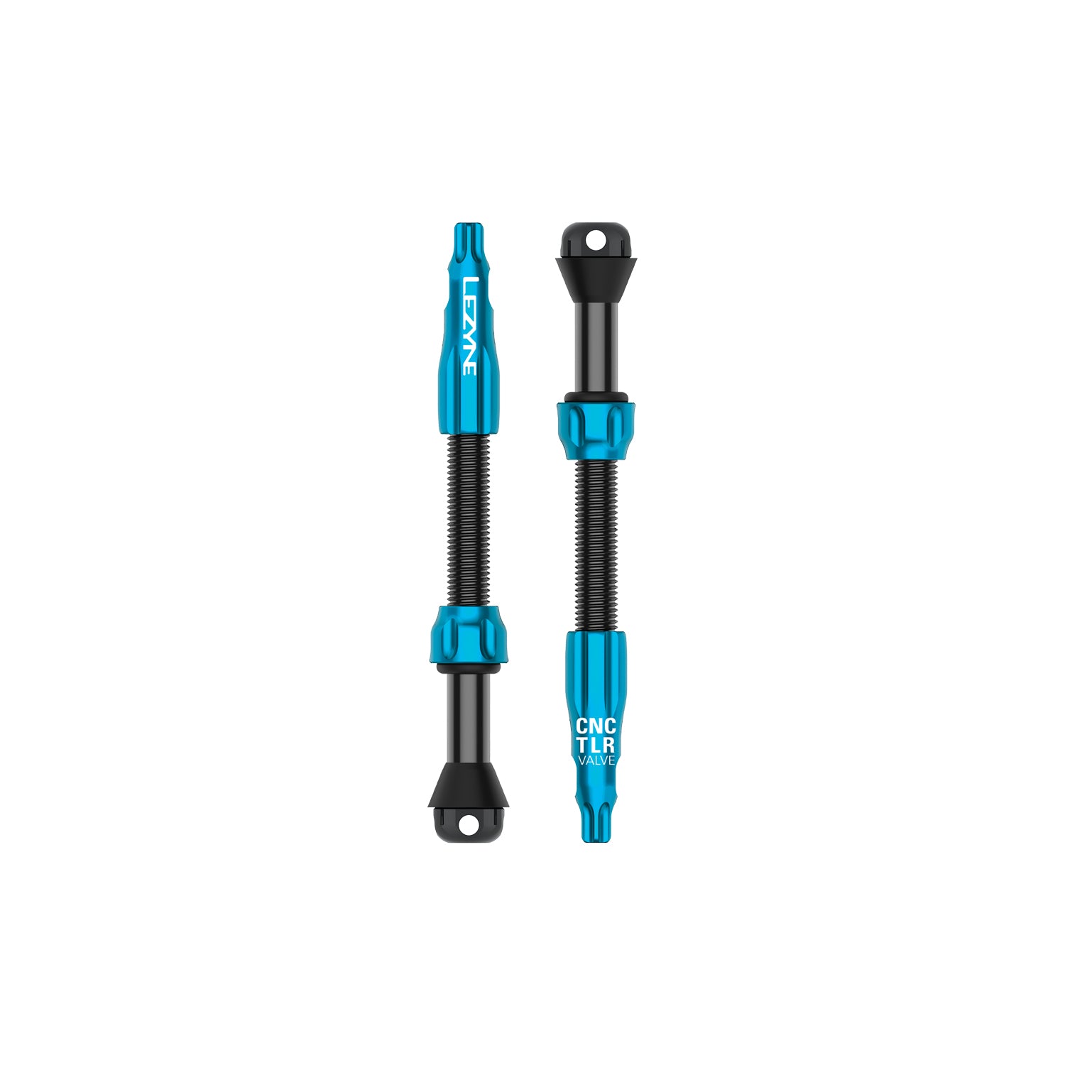 Metallic Blue CNC TLR VALVE PRO 60mm tubeless Presta valve with 4-slot airflow, durable CNC aluminum, and secure seal for road, gravel, and MTB.