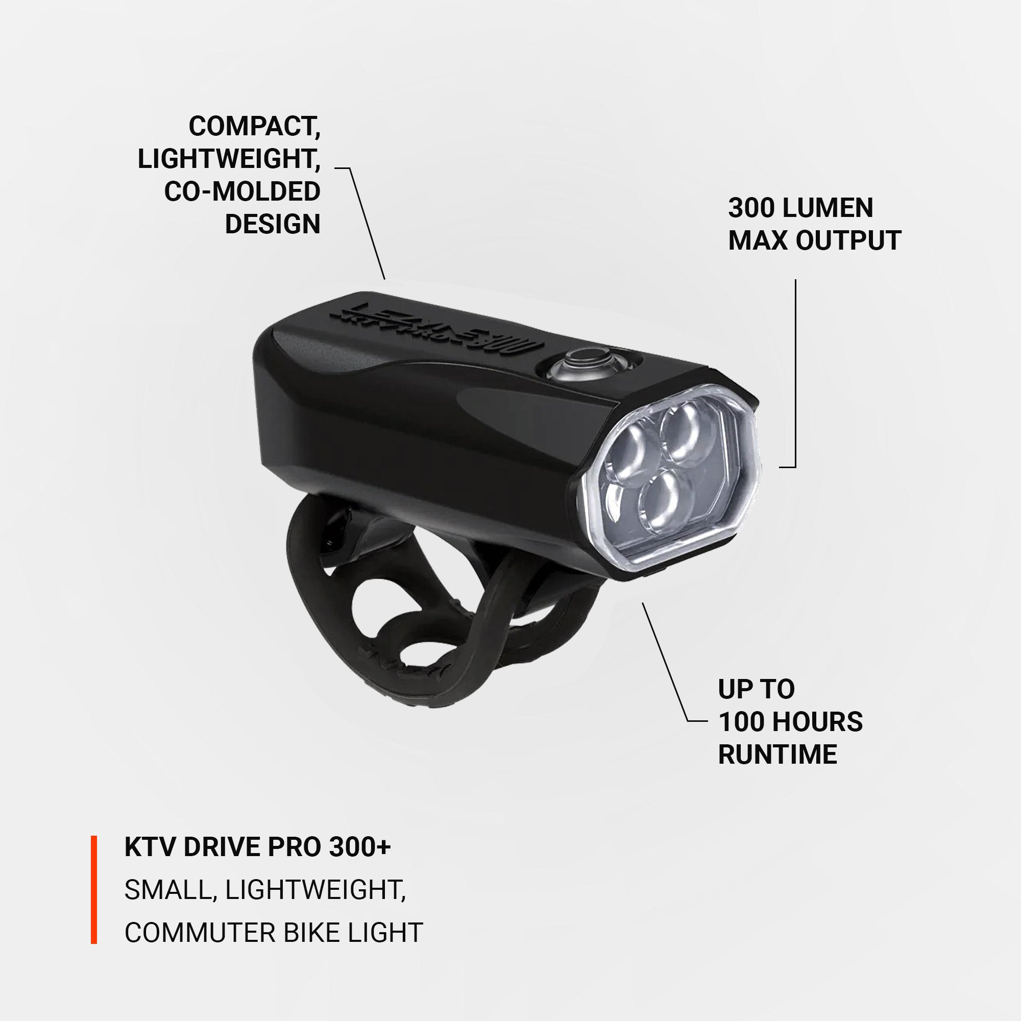 LEZYNE KTV DRIVE PRO 300+ | LED FRONT BIKE LIGHT