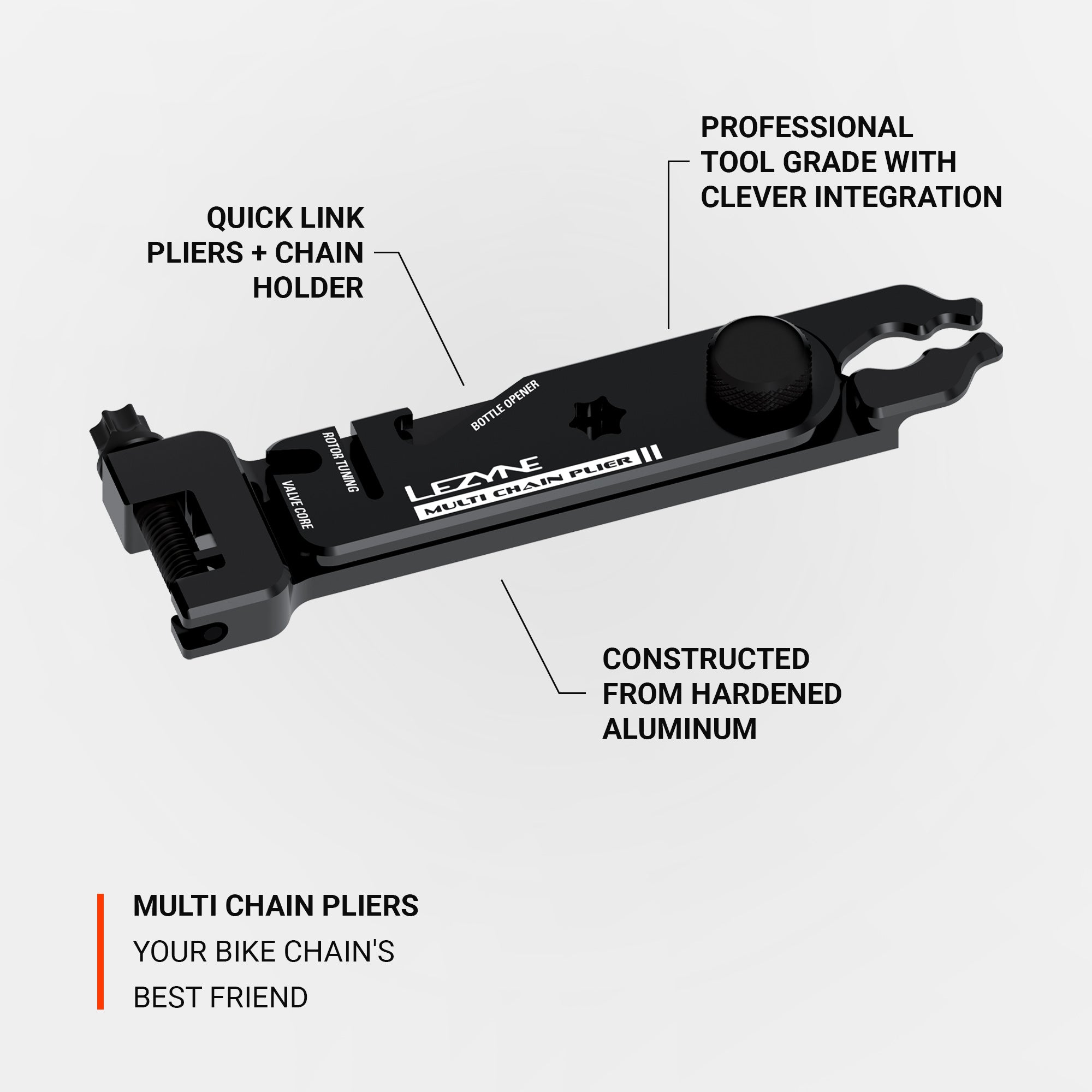 Lezyne Multi Chain Pliers | Bike Chain Multi Tool & Quick Link Pliers