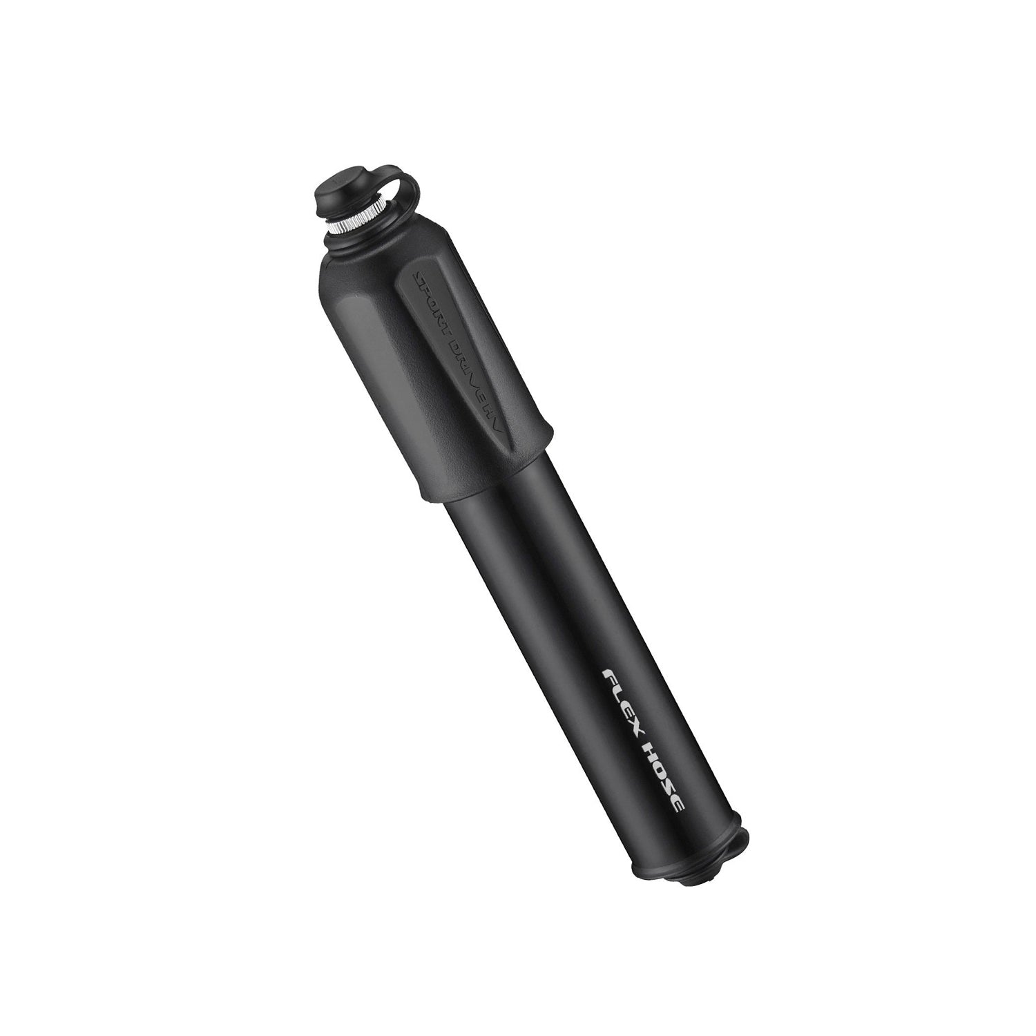 Lezyne Sport Drive HV is a compact bike hand pump with Flex Hose for high-volume tire inflation on rough terrain.