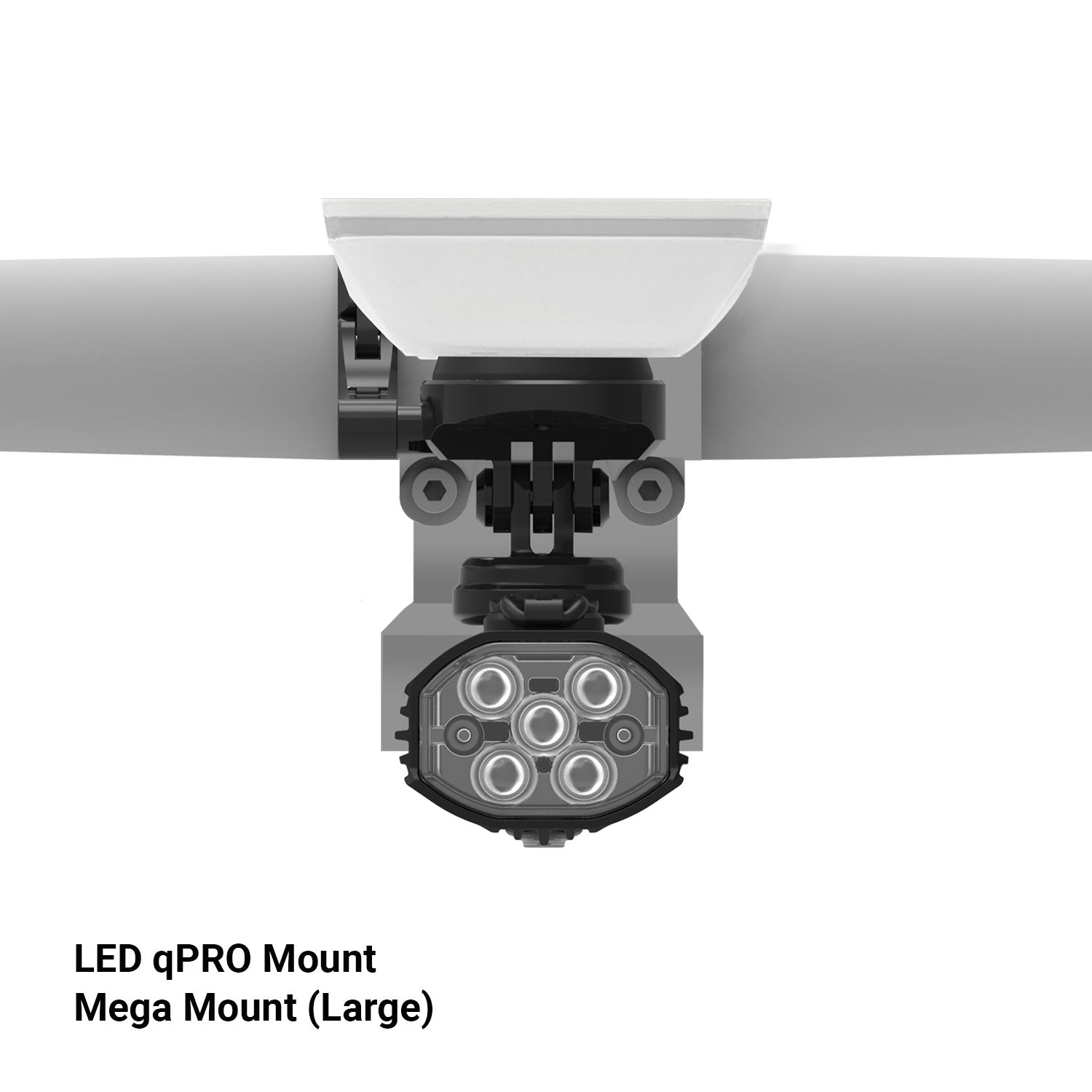 LED qPro Mount mounted on Mega Mount (large).