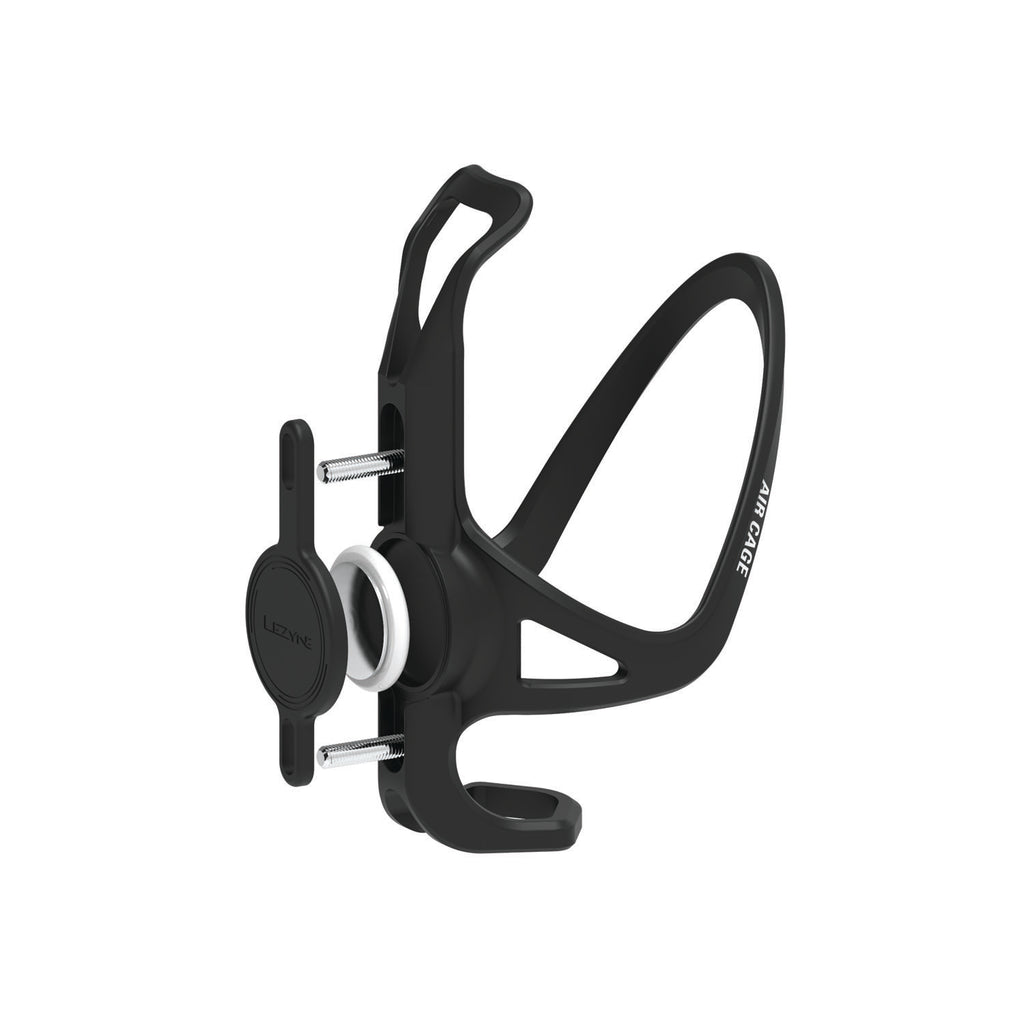 Lezyne Matrix Air Cage conceals an Apple Air Tag within the bottle cage, it  is not visible.