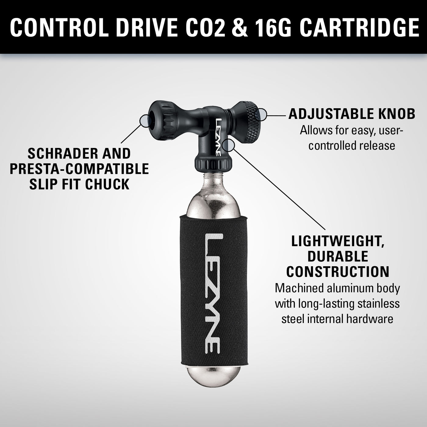 LEZYNE CONTROL DRIVE CO2 | BIKE TIRE INFLATOR