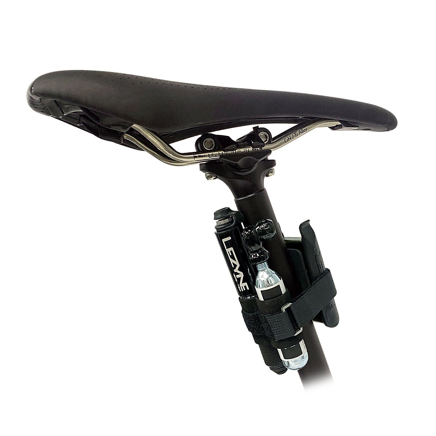 Complete Lezyne Pocket Drive Loaded Kit featuring lightweight pump, lever set, and CO2 inflator for quick and efficient fixes.