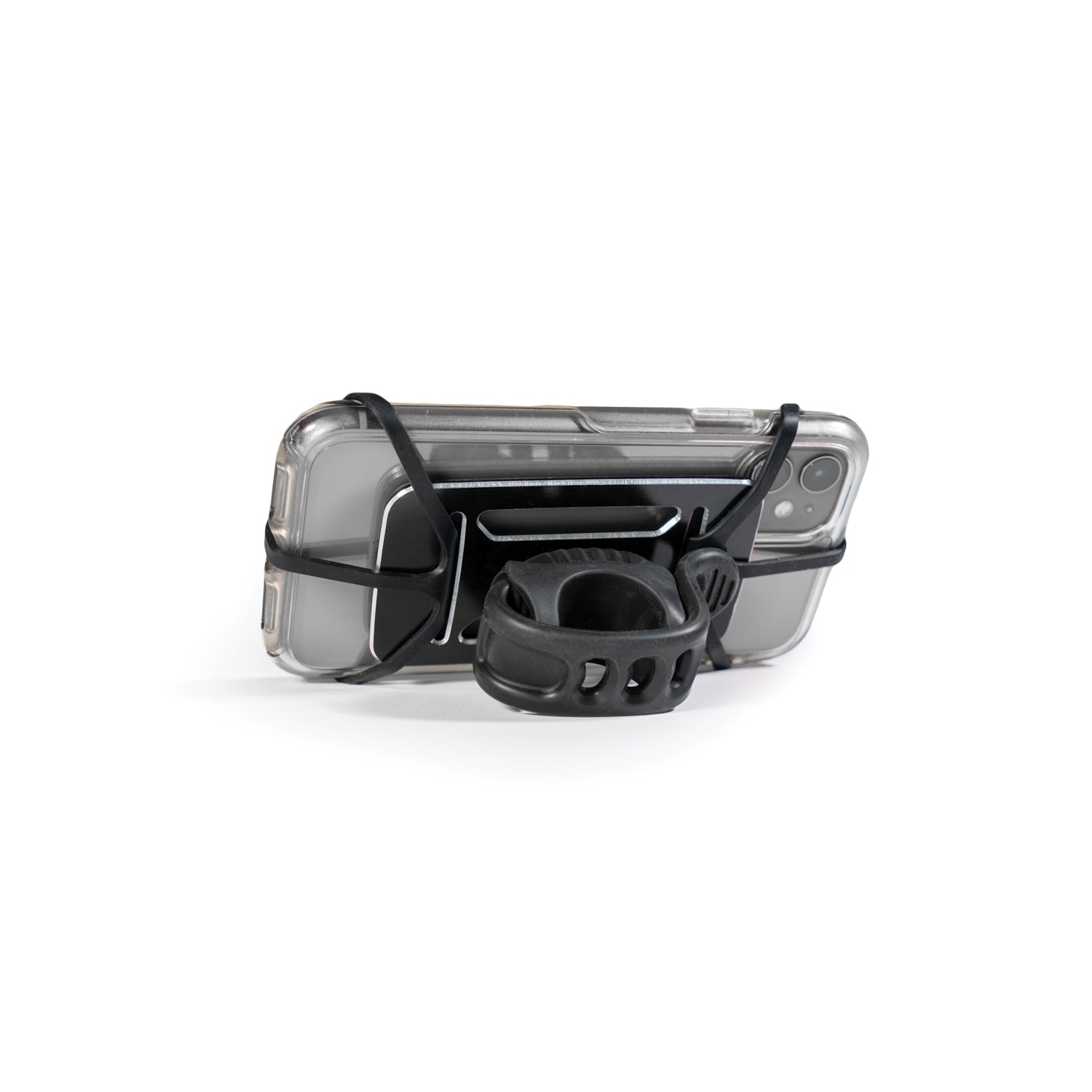 Lezyne Smart Grip Mount with anti-slip material and two adjustable straps for secure phone mounting on any bicycle handlebar.