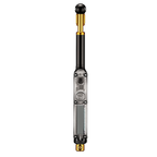 Digital Shock Drive pump for MTB suspension setup featuring lightweight CNC machined aluminum body.