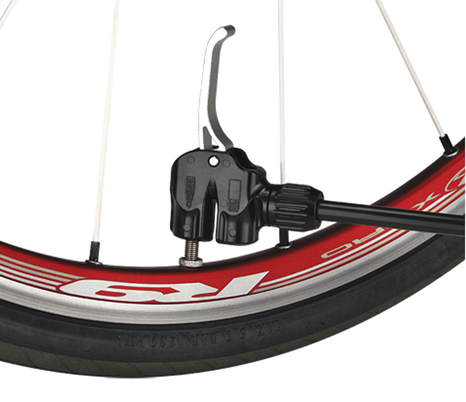 Lezyne Macro Floor Drive floor pump with Dual Valve head.