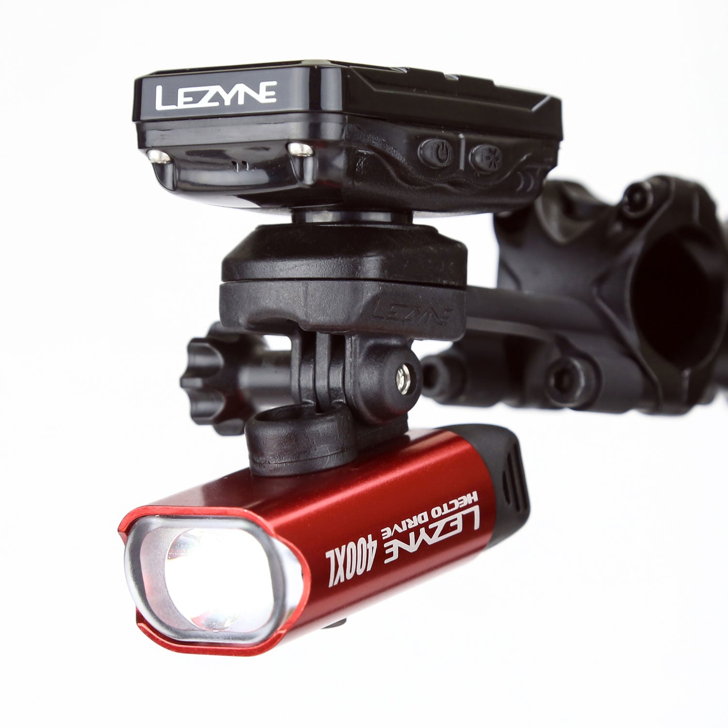 Front bike store light gopro mount