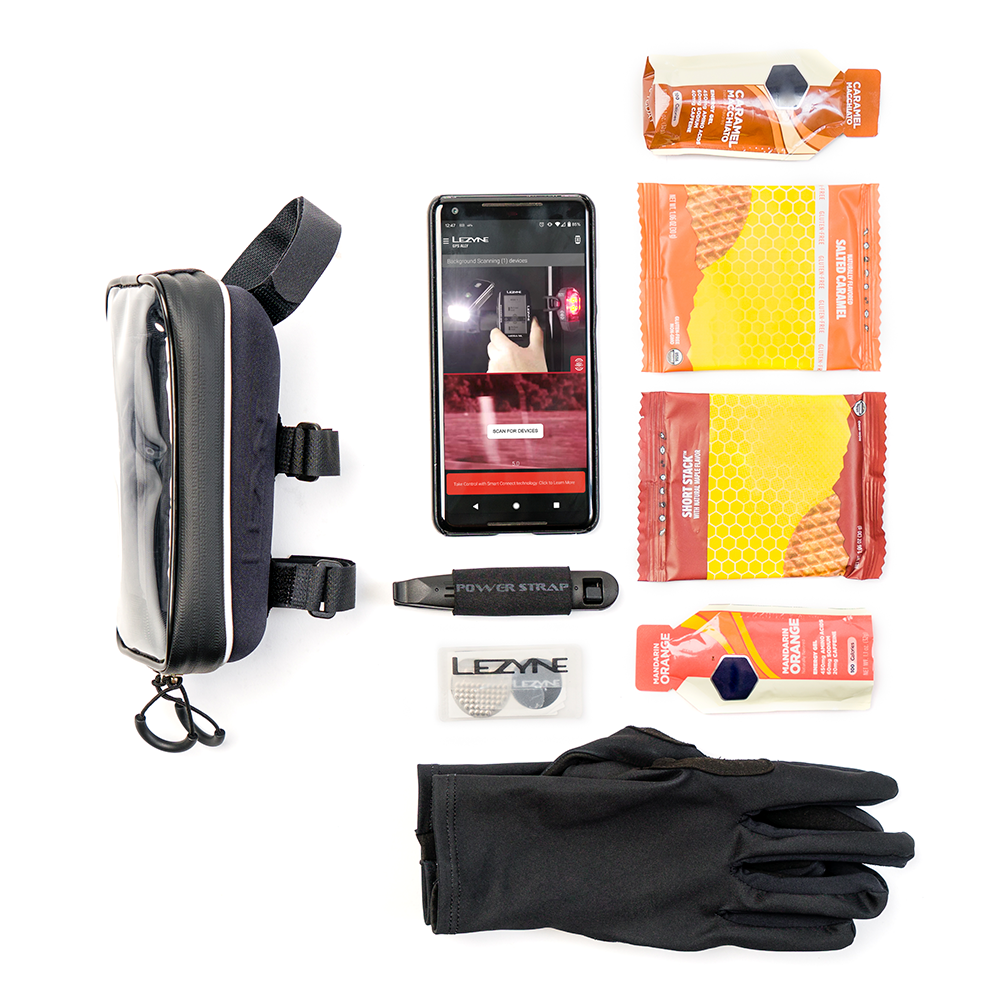 LEZYNE SMART ENERGY CADDY XL BICYCLE TOP TUBE BAG PHONE MOUNT