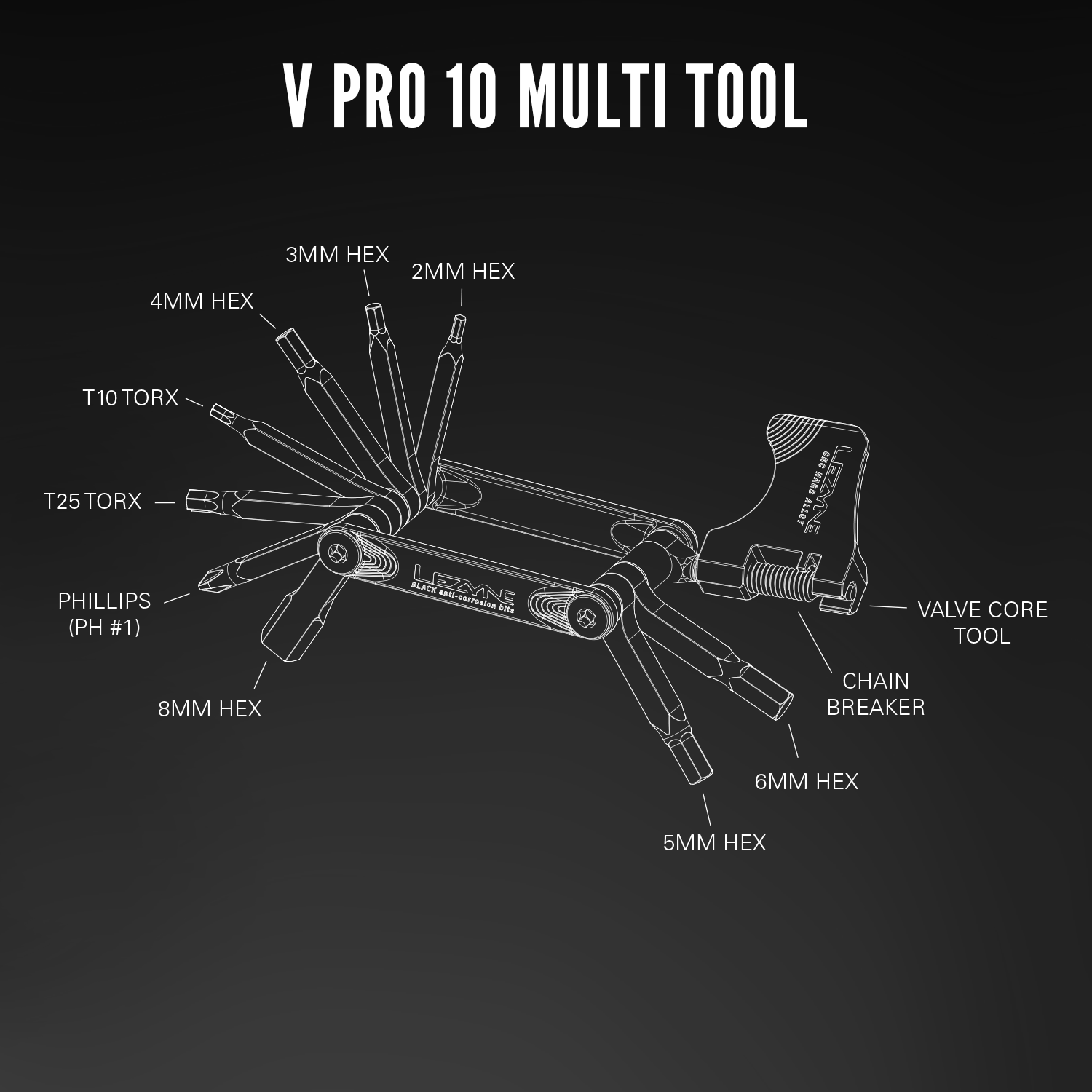 LEZYNE V PRO TOOL BIKE MULTI TOOL